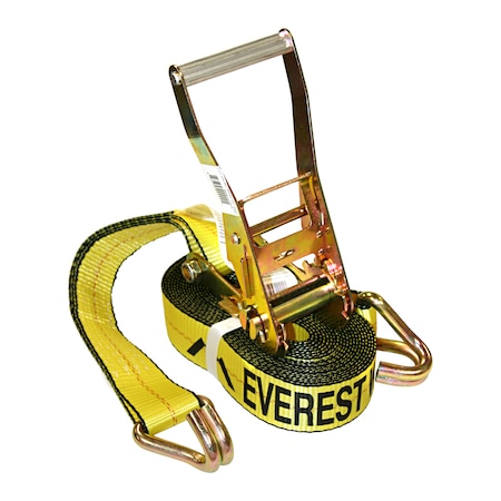 Everest 2" x 30Ft 3333 LBS WORKING LOAD LIMIT RATCHET TIE DOWN W/ DJ-HOOKS S1023